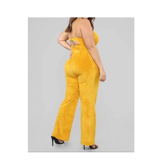 ‘Just A Fling Suede Jumpsuit’ - Mustard💛 - Picture 4 of 7